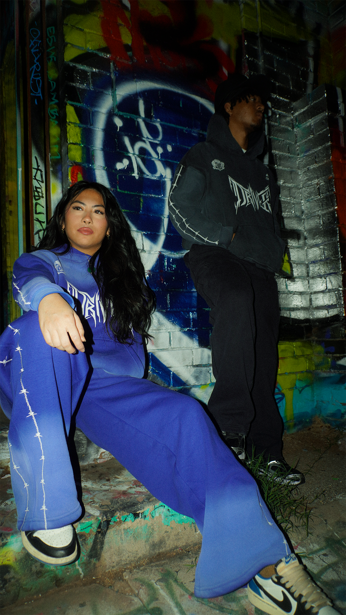 BARBED WIRE HOODIE (AZURE)