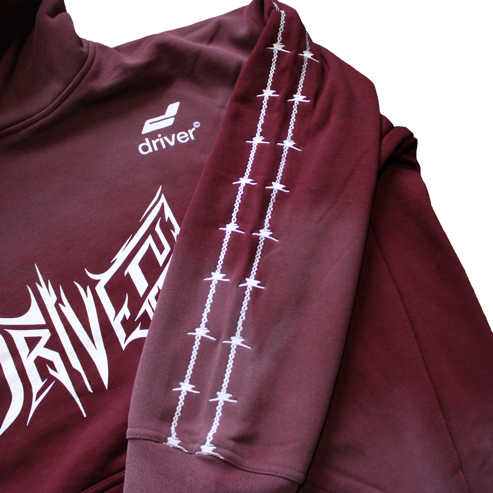 BARBED WIRE HOODIE (CRIMSON)