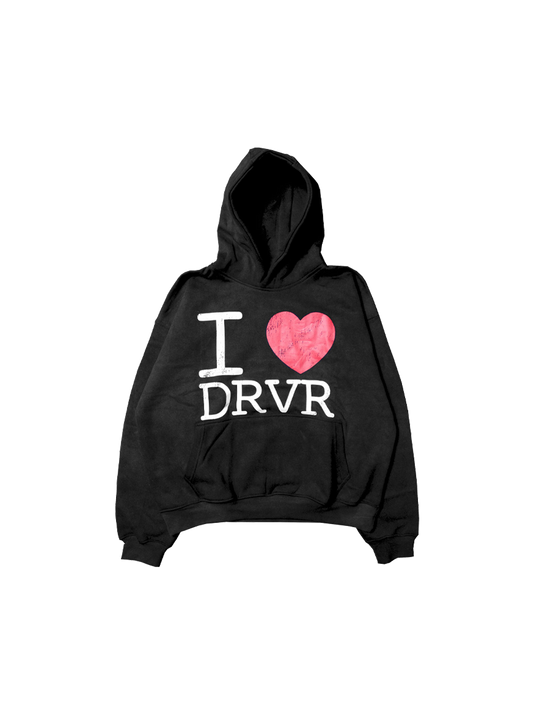I <3 DRVR HOODIE [COAL]
