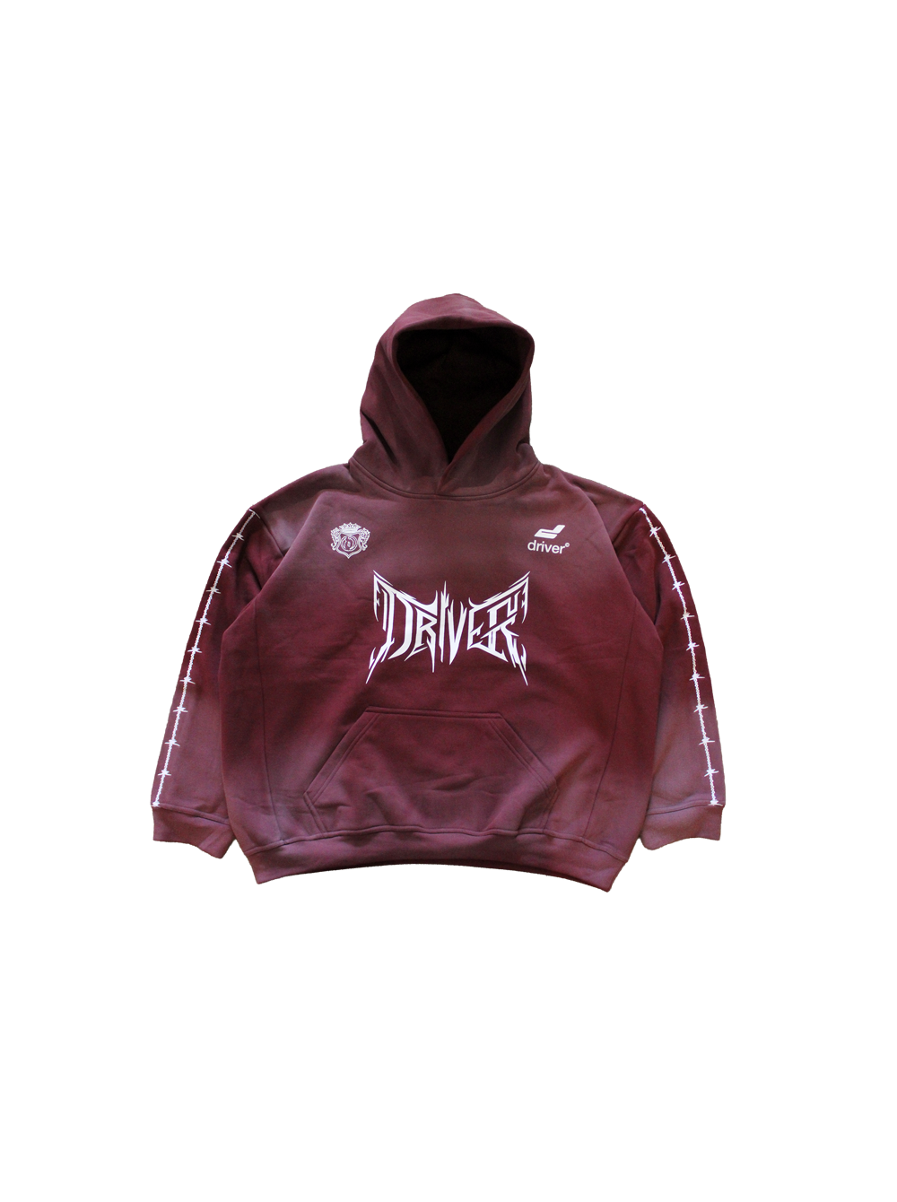 BARBED WIRE HOODIE (CRIMSON)
