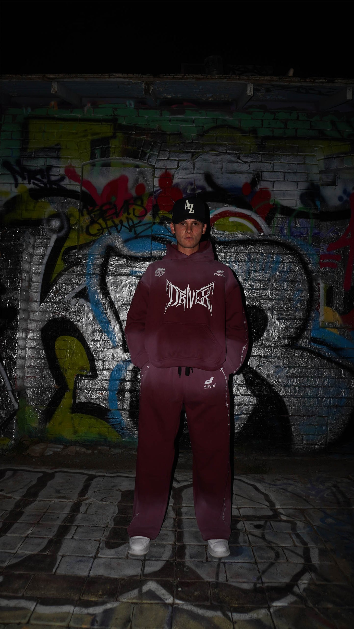 BARBED WIRE HOODIE (CRIMSON)