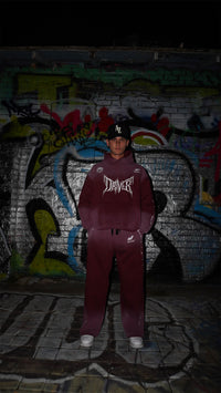 BARBED WIRE HOODIE (CRIMSON)