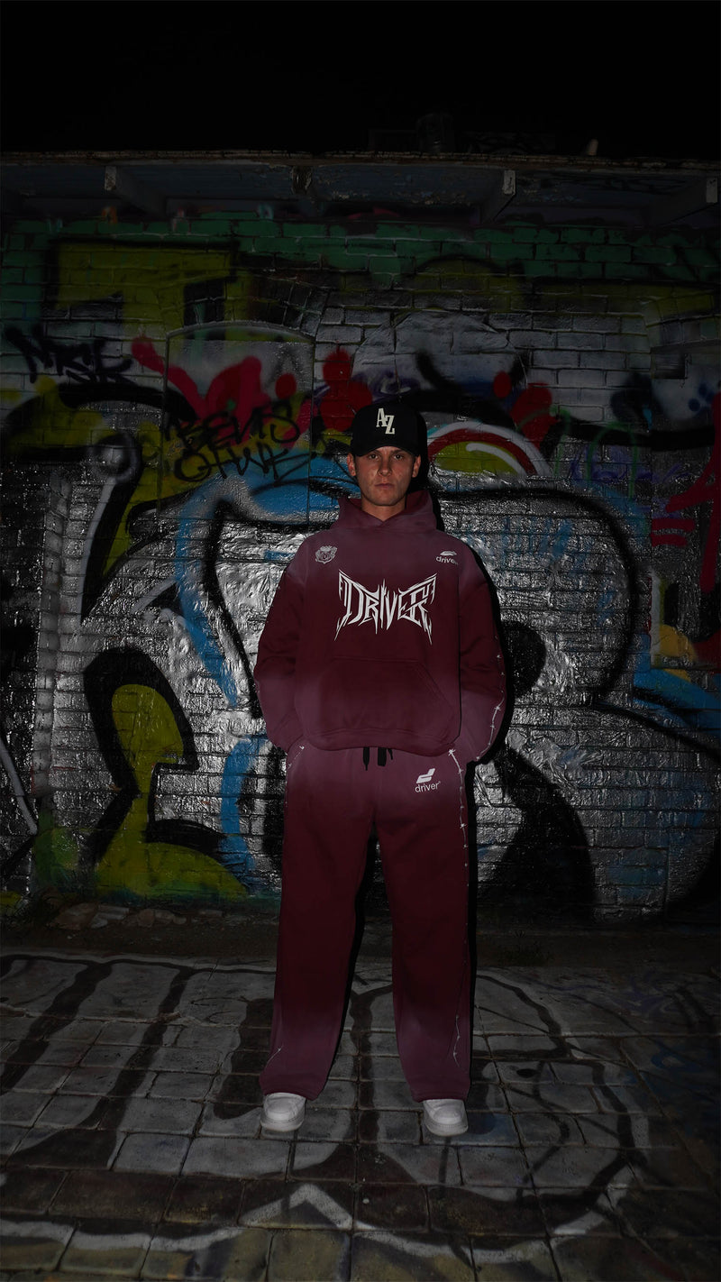 BARBED WIRE HOODIE (CRIMSON)