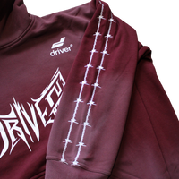 BARBED WIRE HOODIE (CRIMSON)