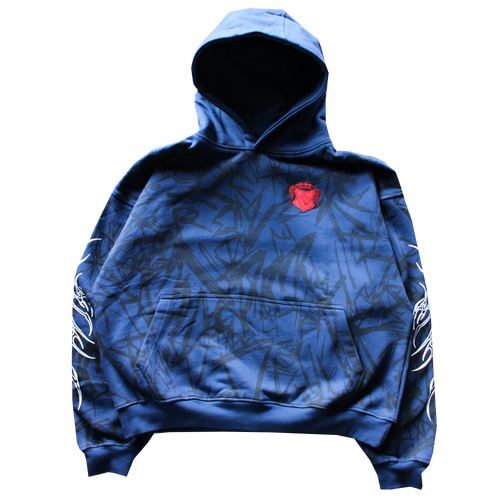 GRAFFITI HOODIE [COBALT BLUE]