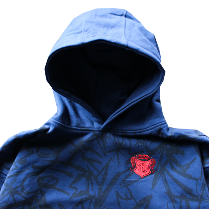 ABSTRACTIVE COBALT HOODIE