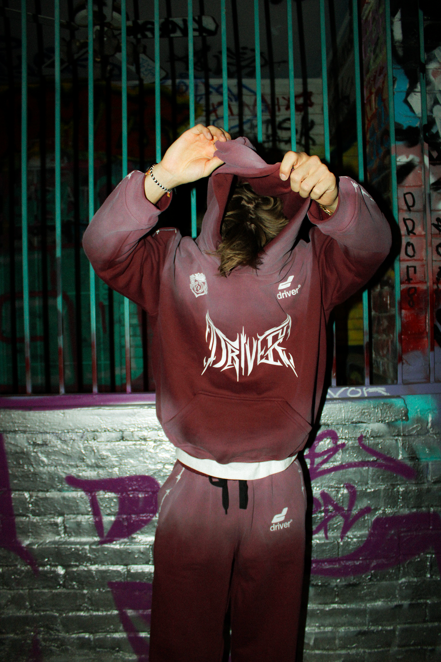 BARBED WIRE HOODIE (CRIMSON)