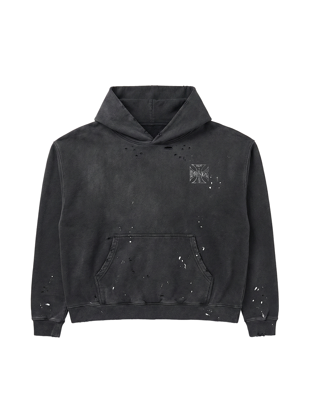 PANTHER FRAYED HOODIE